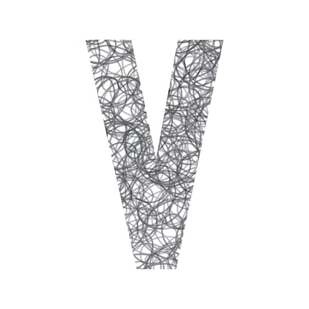V alphabet for design and decoration のイラスト素材