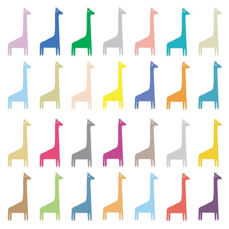 Giraffes backgroundのイラスト素材