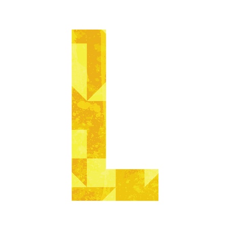 Abstract color alphabet Lのイラスト素材