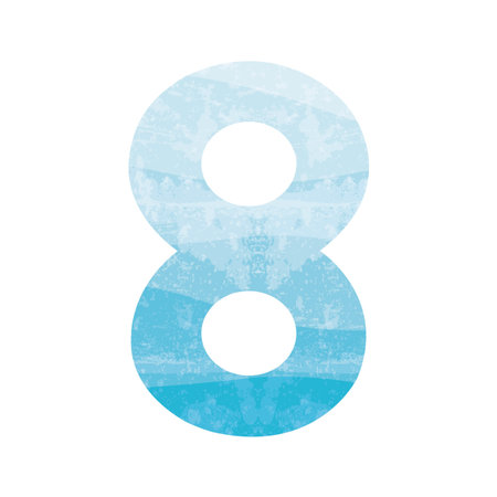 Blue number eightのイラスト素材