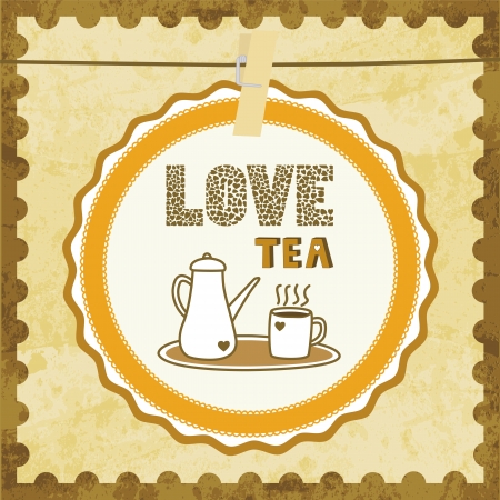 Love tea card2のイラスト素材