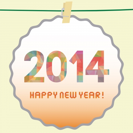 Happy new year 2014 card5のイラスト素材