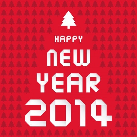 Happy new year 2014 card34のイラスト素材