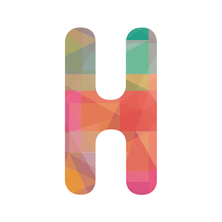 Colorful alphabet H for design and decoration のイラスト素材