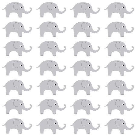 Elephants on a white background のイラスト素材