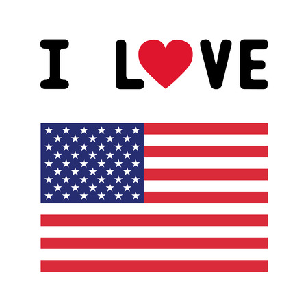 I love USA letter for design and decoration のイラスト素材