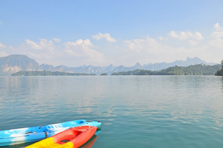 View of Chiew Larn dam  Suratthani of Thailand 