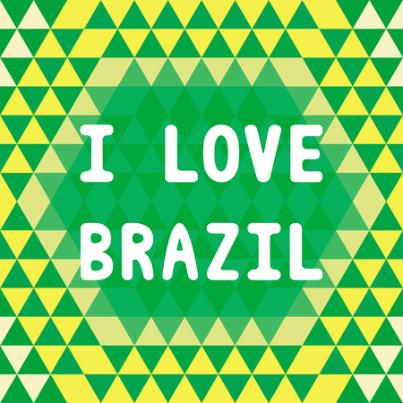 I lOVE BRAZIL letter for background のイラスト素材