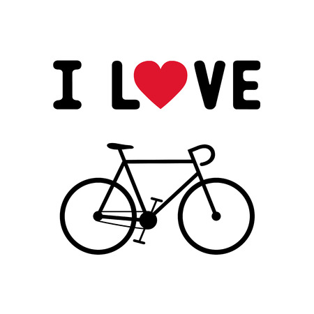 I love bicycle card for decoration のイラスト素材