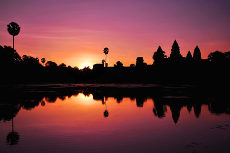 Angkor Wat temple at sunrise, Siem Reap, Cambodia
