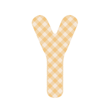 Orange squares pattern alphabet Y for design のイラスト素材
