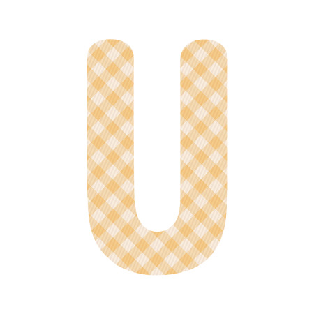 Orange squares pattern alphabet U for design のイラスト素材