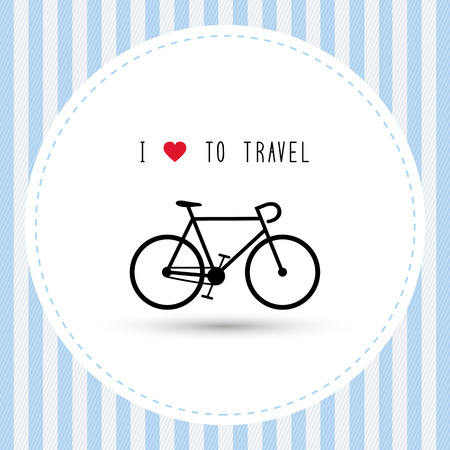 I love to travel. Card for decoration.のイラスト素材