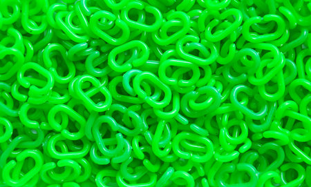 Green plastic chain for background.