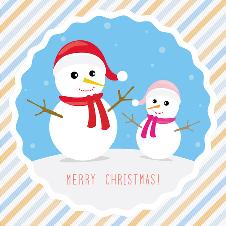 Greeting card for Christmas day.のイラスト素材