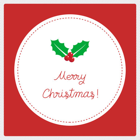 Greeting card for Christmas day.のイラスト素材