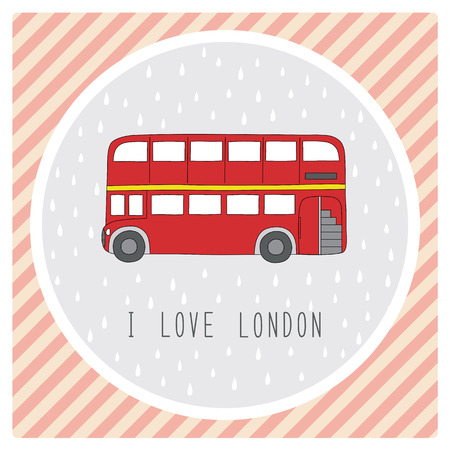 I love London card for decoration.のイラスト素材