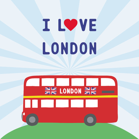 I love London card for decoration.のイラスト素材