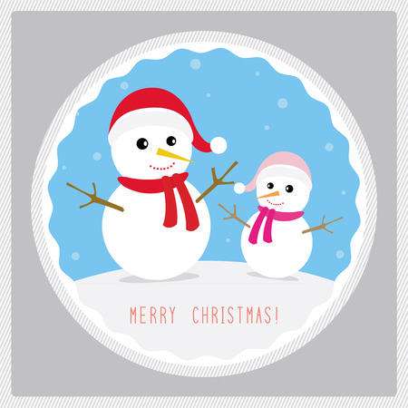 Greeting card for Christmas day.のイラスト素材