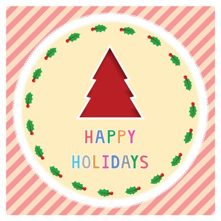 Happy holidays card for decoration.のイラスト素材