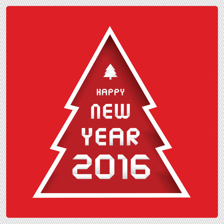 Happy new year 2016 greeting card for decoration.のイラスト素材