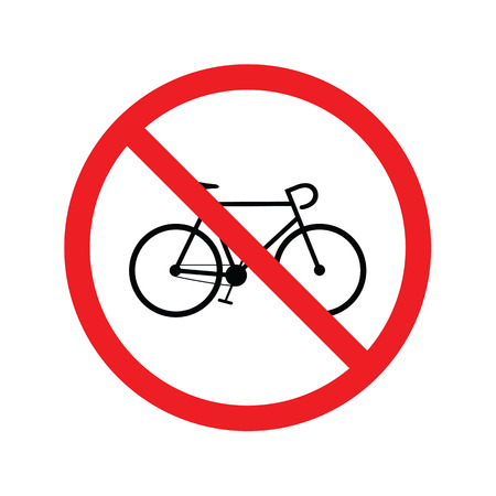 No bicycle sign for traffic sign.のイラスト素材