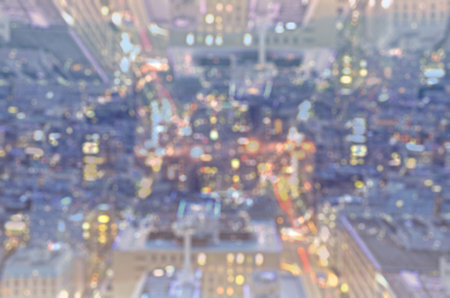 Defocused bokeh lights in blur background.
