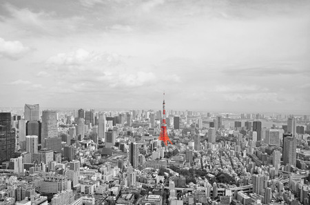 Tokyo city view in Japan.のeditorial素材