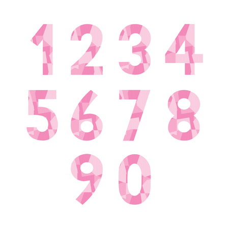Abstract pink numbers for design.のイラスト素材