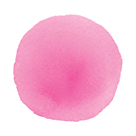 Pink round watercolor on white background.のイラスト素材