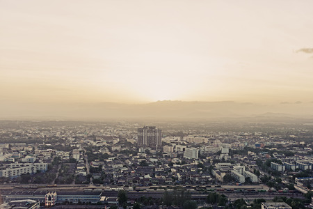 SONGKHLA, THAILAND - MAR 04 : Hat Yai city view on March 04, 2016 in Songkhla, Thailand. Taken from Lee garden plaza.のeditorial素材