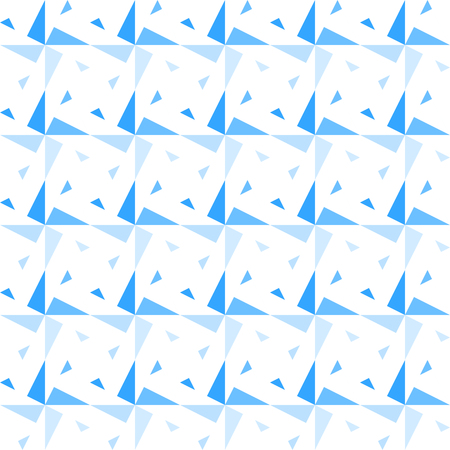 Abstract blue geometric pattern on white background.の写真素材