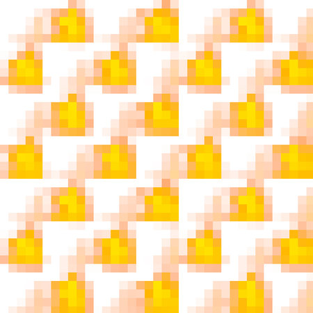 Orange and yellow geometric pattern on white background.