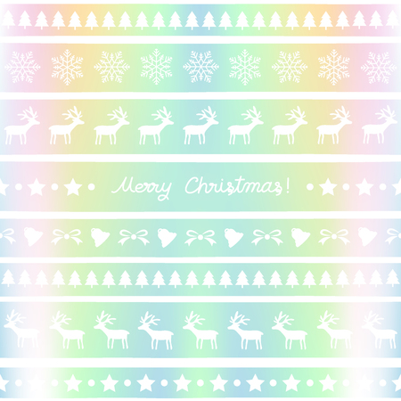 Pastel background with Christmas pattern.のイラスト素材
