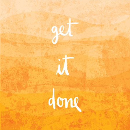 Get it done. Inspirational quote on orange shade background.の写真素材
