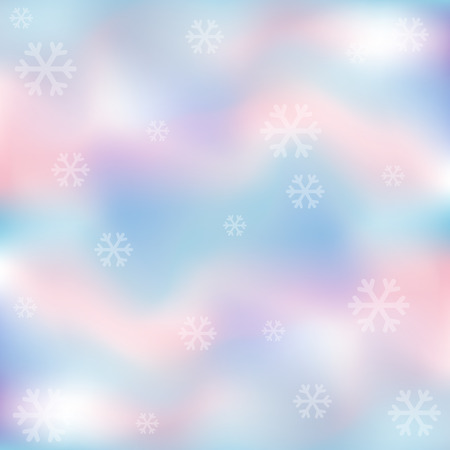 Snowflakes with pastel background. Christmas and New Year concept.のイラスト素材