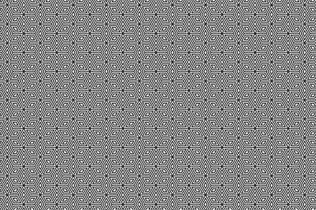 Black and white geometric pattern background.