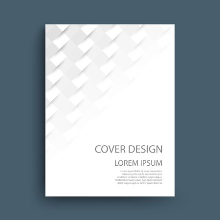Cover template design with geometric shapes on orange background.
のイラスト素材