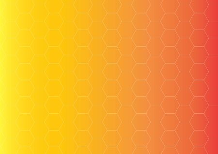 Orange and yellow geometric background. Hexagonal pattern.のイラスト素材