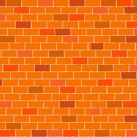 Brown and orange brick wall background. Vector design.のイラスト素材