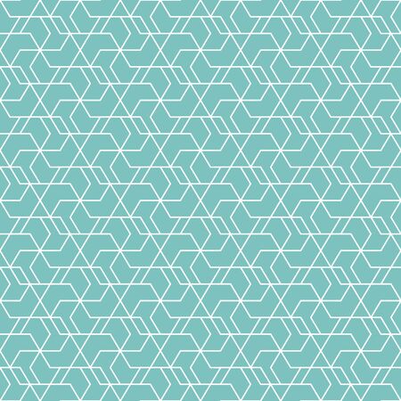 Green and white geometric pattern. Seamless background.のイラスト素材