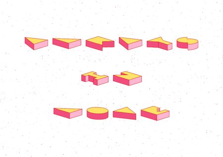 Always in love text with 3d isometric effect. Greeting card design for Valentineâs day.のイラスト素材