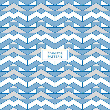 Cover template design with blue gray and white geometric pattern. Seamless background.のイラスト素材