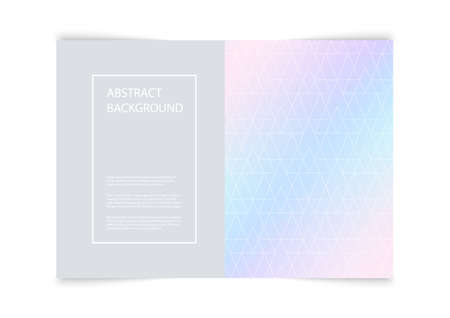 Cover template design with geometric shapes on pastel background.のイラスト素材