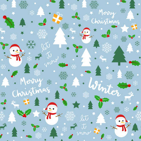 Christmas seamless pattern background. Vector illustration.のイラスト素材