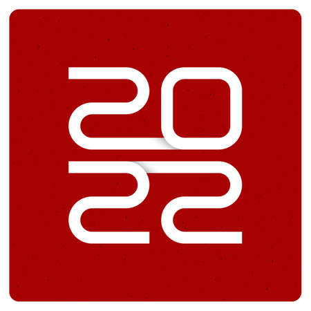 Year 2022  with shadow effect. Vector illustration.のイラスト素材
