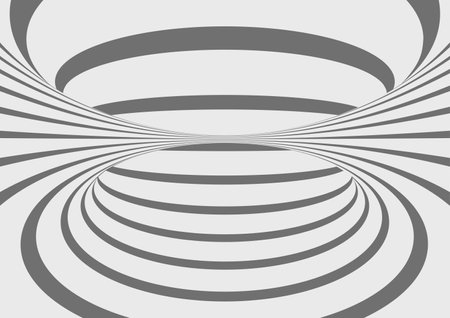 Gray hypnotic wormhole tunnel optical Illusion background.のイラスト素材