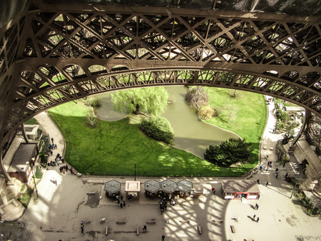 Top view of the Eiffel tower.の写真素材