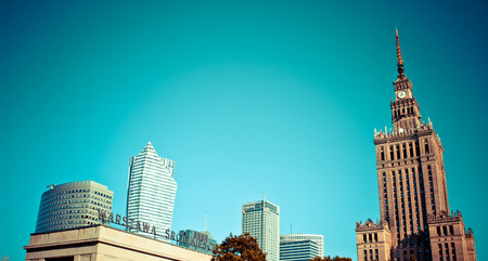 Palace of Culture in Warsaw. Polandのeditorial素材