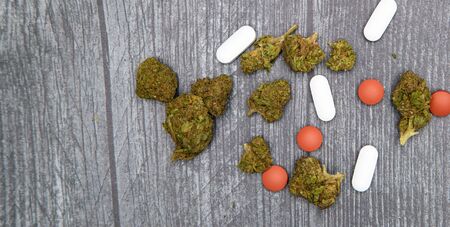 A closeup of our modern day pain remedies.の写真素材